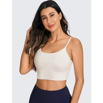 CRZ YOGA Longline Sports Bra for Women - Adjustable and Comfortable