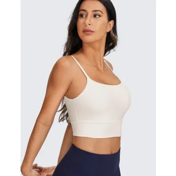 CRZ YOGA Longline Sports Bra for Women - Adjustable and Comfortable