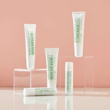 Mario Badescu Lip Balm for Dry Cracked Lips, Trio Pack Includes Mint, Rose, and Original Moisturizer, Ultra-Nourishing Care for Soft, Smooth and Supple Feel, 3 Count