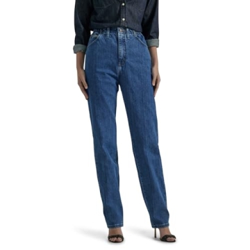 Lee Women's Missy Relaxed-Fit Side Elastic Tapered-Leg Jean, Pepper Stone