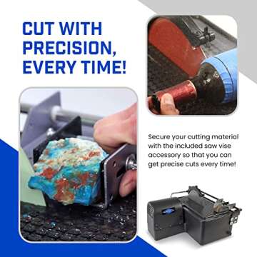 10" Lapidary Slab Saw for Cutting Rocks & Glass