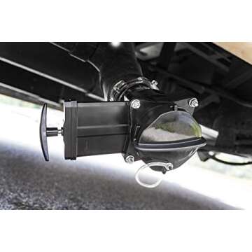 Camco Camper/RV Gate Valve - Features Built-In 3.5-Inch Clear Adapter & 4 Bayonet Prongs - Fits 3-In...
