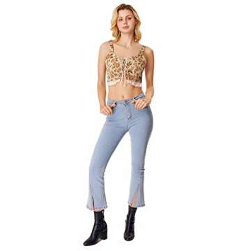 Floerns Vintage Floral Lace Up Camisole for Fashion Lovers