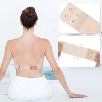 SUMAJU 9 Pcs Bra Clips & Extenders for Comfort & Style