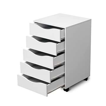 Versatile 5 Drawer Storage Organizer on Lockable Casters