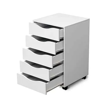 Versatile 5 Drawer Storage Organizer on Lockable Casters
