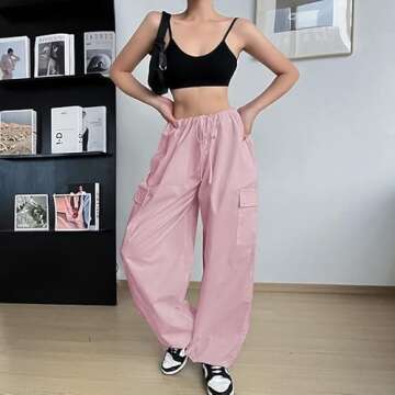 NHCDFA Women's Cargo Pants - Y2K Baggy Stylish Comfort