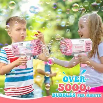 JONEG Toys for 3-8 Year Old Boys Girls: 2 Pack Bubble Machine for Kids with Bubble Solution, Gifts for 3 4 5 6 7 8 Years Old Boy Birthday Toy for Kid Toddlers Ages 4-6 Outdoor Wedding Bubbles Wands