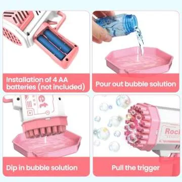 JONEG Toys for 3-8 Year Old Boys Girls: 2 Pack Bubble Machine for Kids with Bubble Solution, Gifts for 3 4 5 6 7 8 Years Old Boy Birthday Toy for Kid Toddlers Ages 4-6 Outdoor Wedding Bubbles Wands