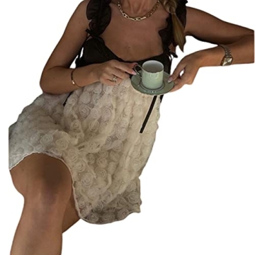 Yiiciovy Y2K Mini Dress Sexy Off Shoulder Tube Dress