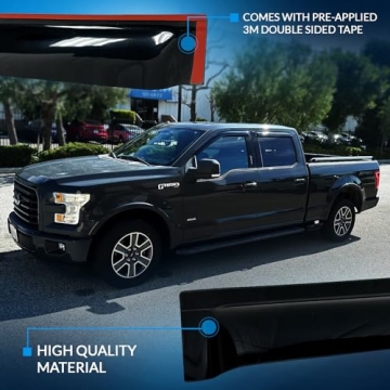 TuningPros WD-350 Tinted Smokey Window Visor Set