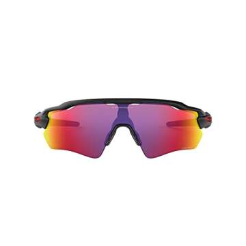 Oakley Men's OO9208 Radar EV Path Rectangular Sunglasses, Matte Black/Prizm Road, 38 mm