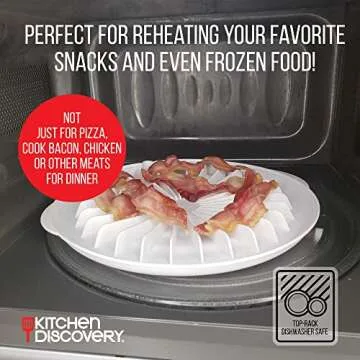 Kitchen Discovery Microwave Pizza Reheater Tray - Quick Snacks
