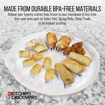 Kitchen Discovery Microwave Pizza Reheater Tray - Quick Snacks