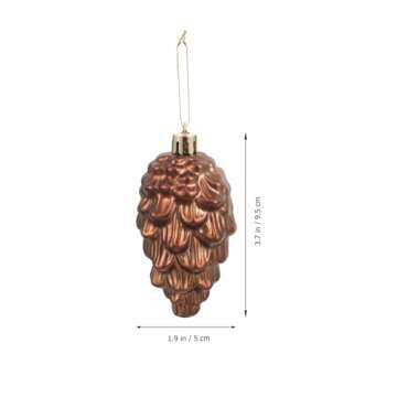 ABOOFAN 8 Pcs Christmas Pinecone Ornament Fall Hanging Pine Cone Ornament Shatterproof Pinecone Ball for Xmas Tree Fall Thanksgiving Day Decoration