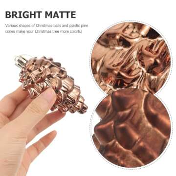 ABOOFAN 8 Pcs Christmas Pinecone Ornament Fall Hanging Pine Cone Ornament Shatterproof Pinecone Ball for Xmas Tree Fall Thanksgiving Day Decoration