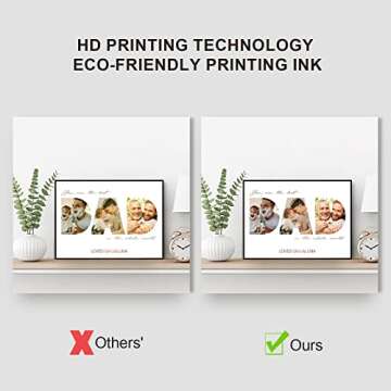 FUONLY Personalized Father's Day Gifts for Dad from Daughter Son Kids, Customized Wooden Picture Frame for Fathers Day, Custom Dad Gifts for Christmas, Sentimental Best Dad Ever Gifts for Birthday