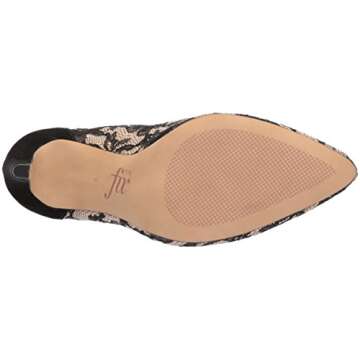 Amazon Brand - The Fix Women's Melanie Pointed Toe Stiletto Ankle Boot, Black/Nude Lace, 9 B US