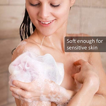 Novosun Soft Mesh Loofah Sponge - Pack of 4 for All Ages