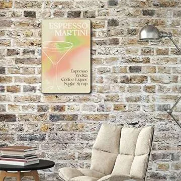 Vintage Espresso Martini Cocktail Tin Sign Home Decor