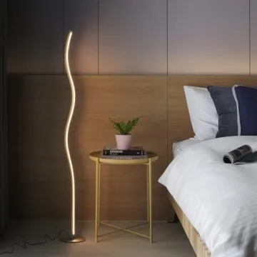A.T.Lums Spiral Design Floor Lamp with Dimming and Color Options