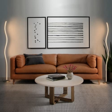 A.T.Lums Spiral Design Floor Lamp with Dimming and Color Options