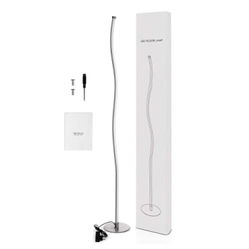 A.T.Lums Spiral Design Floor Lamp with Dimming and Color Options