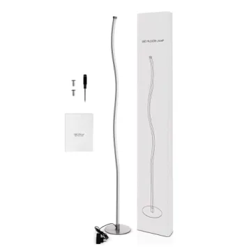 A.T.Lums Spiral Design Floor Lamp with Dimming and Color Options