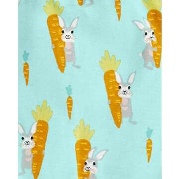 Gymboree,unisex-child,Gymmie Short Sleeve and Pant Cotton 2-Piece Pajama Sets, Big Kid, Toddler,Blue Bunny,8