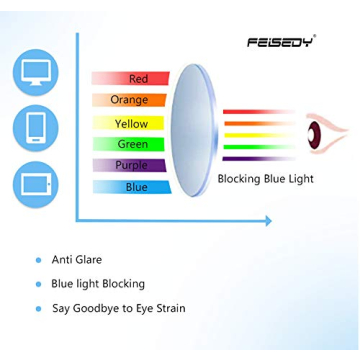 FEISEDY Cat Eye Reading Glasses Stylish Blue Light Blocker