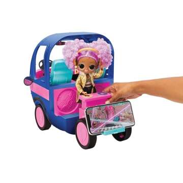 LOL Surprise 4-in-1 Glamper Fashion Camper with 55+ Surprises Fully-Furnished with Light Up Pool, Water Slide, Bunk Beds, Cafe, Bathroom, Closet, Vanity, BBQ Grill, and DJ Booth - Gift for Ages 6+