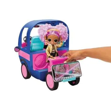 LOL Surprise 4-in-1 Glamper Fashion Camper with 55+ Surprises Fully-Furnished with Light Up Pool, Water Slide, Bunk Beds, Cafe, Bathroom, Closet, Vanity, BBQ Grill, and DJ Booth - Gift for Ages 6+