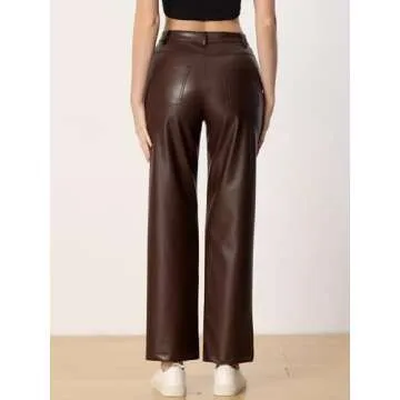 Stylish Allegra K Faux Leather Pants for Women