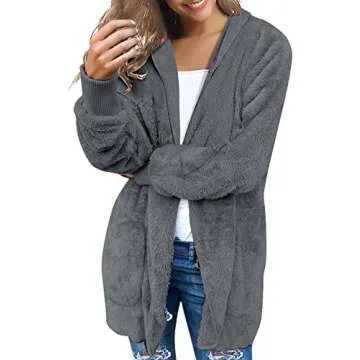 Luvamia Oversized Sherpa Coat for Women - Cozy & Stylish