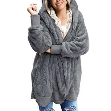 Luvamia Oversized Sherpa Coat for Women - Cozy & Stylish