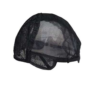 Double Lace Wig Cap for Making Wigs with Adjustable Straps on the Back Swiss Lace Hairnet (Medium 22...