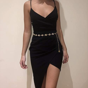 Glamorstar Rhinestone Chain Belt for Women - Elegant Accessory