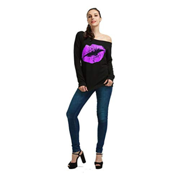 MAGICMK Stylish Off Shoulder Sweatshirt for Women