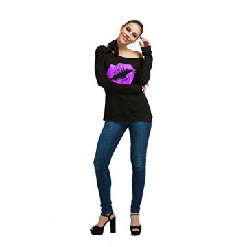 MAGICMK Stylish Off Shoulder Sweatshirt for Women