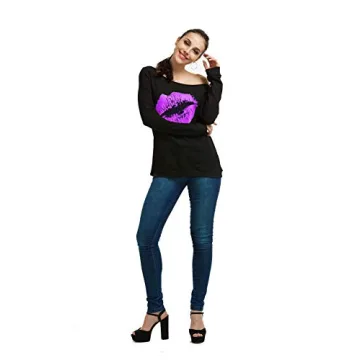 MAGICMK Stylish Off Shoulder Sweatshirt for Women