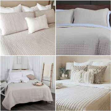 King Size Quilt Set - Soft Microfiber & Pet Resistant