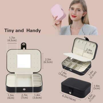 Stylish Travel Jewelry Box - Elegant Portable Organizer for All Jewelry