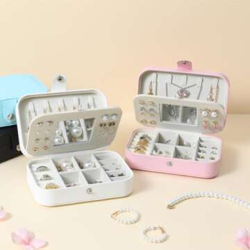 Travel Jewelry Box Portable Jewelry Organizer for Women