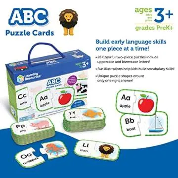 Learning Resources ABC Puzzle Cards for Early Learning Fun