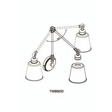 Trade Winds 1-Light Swing Arm Wall Lamp Set in Brushed Nickel