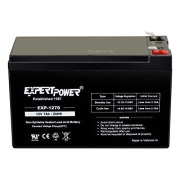 ExpertPower Standard 12V 7AH Rechargeable SLA Battery - Reliable Performance