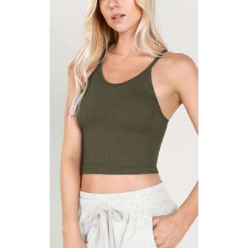 Shop ODODOS Women's Seamless Camisole Crop Tops