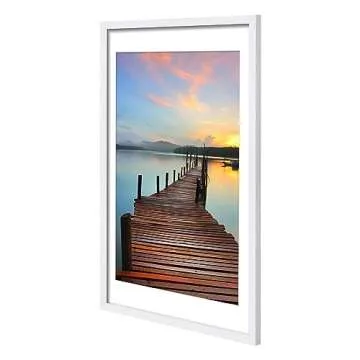Sindcom 16x24 Poster Frame 3 Pack, Picture Frames with Detachable Mat for 14x20 Prints, Horizontal and Vertical Hanging Hooks for Wall Mounting, White Photo Frame for Gallery Home Décor