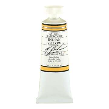 Vibrant M. Graham Artists' Watercolor Paint - India Yellow 15ml
