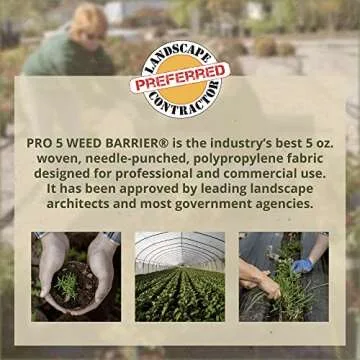 DeWitt Premium Weed Barrier Fabric 5x250 Feet for Gardens